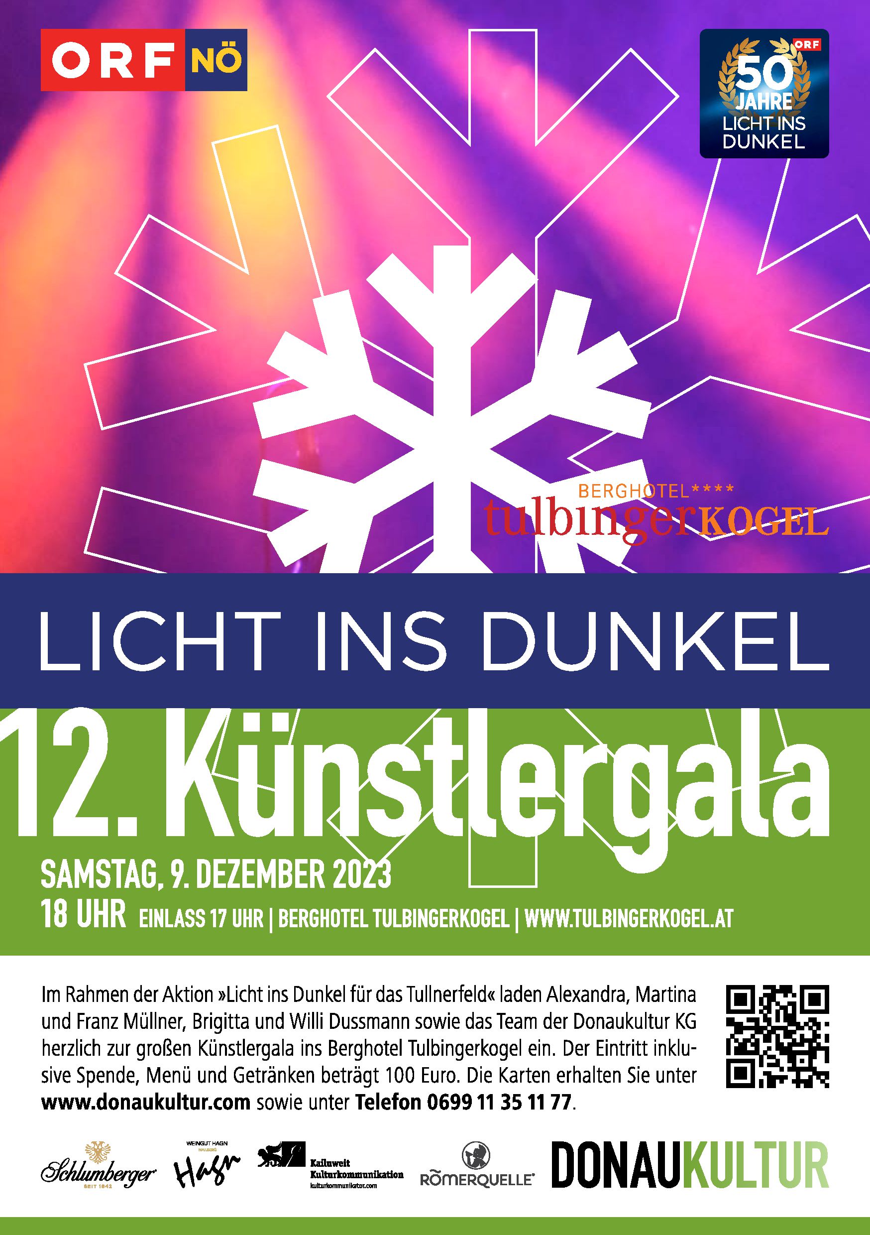 12. Künstlergala – 9. Dezember 2023 – Berghotel Tulbingerkogel